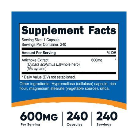 Nutricost Artichoke Extract 600mg, 240 Veg Capsules
