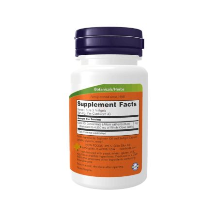 NOW Foods Supplements, Garlic Oil 1500 mg,100 Softgels