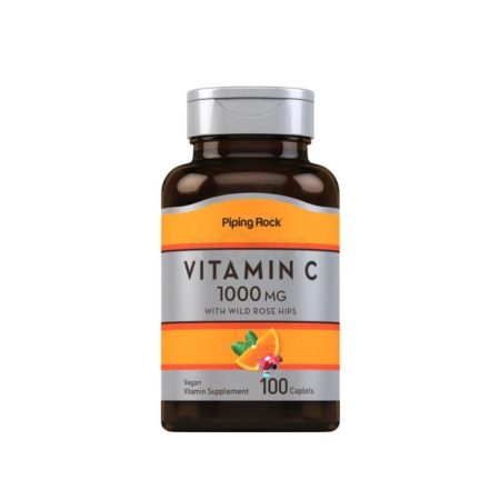Piping Rock Vitamin-C 1000 mg with Wild Rose Hips 100 Tablets