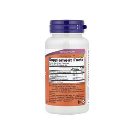 NOW Hyaluronic Acid 50mg 60 Capsules