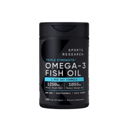 Sports Research Triple Strength Omega-3 Fish Oil 150 Softgels