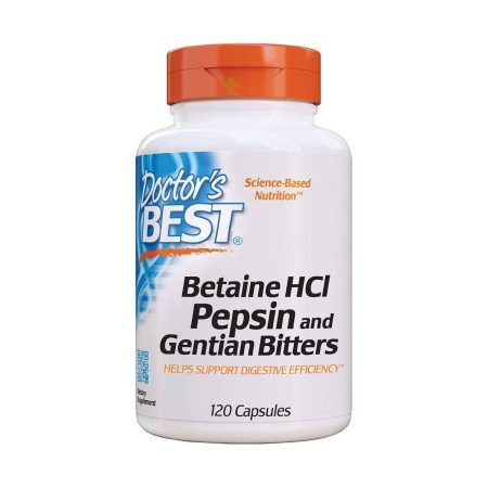 Doctor's Best, Betaine HCI Pepsin & Gentian Bitters, 120 Capsules