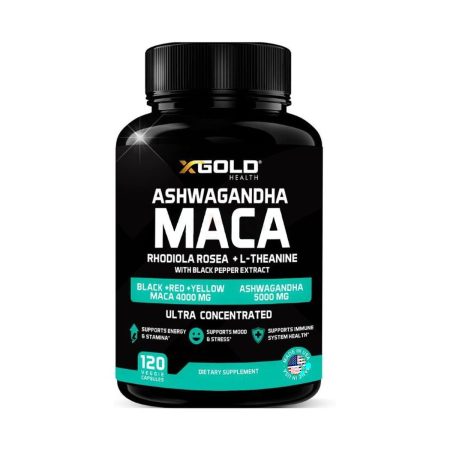 X Gold Strongest Health Maca Ashwagandha 120 Capsules