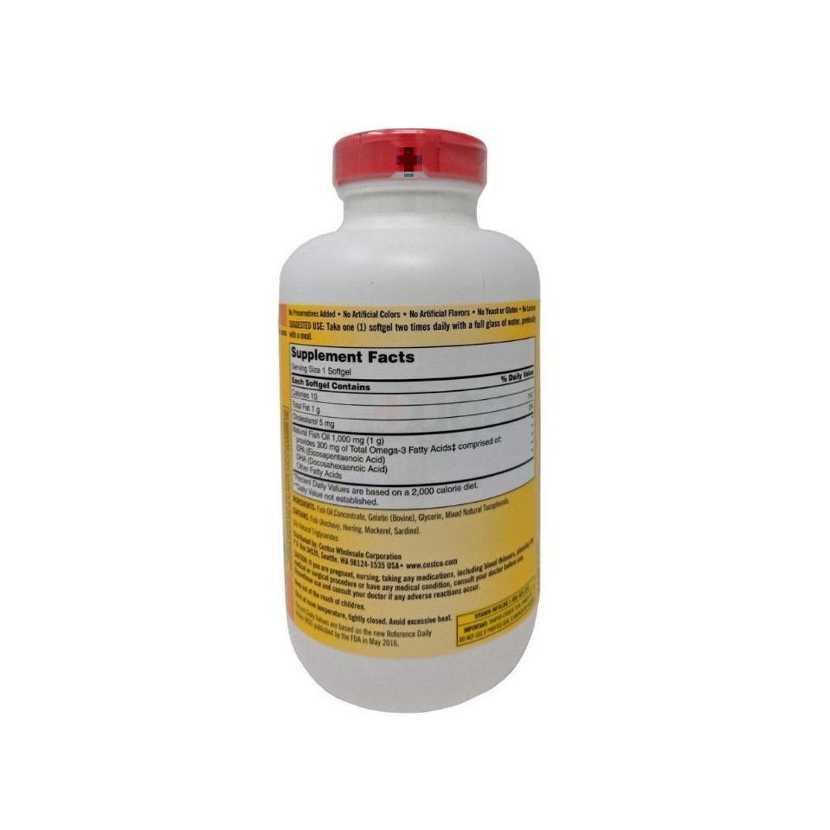 KIRKLAND Signature Sustainably Sourced Fish Oil 1000mg Helps Supports A Healthy Heart