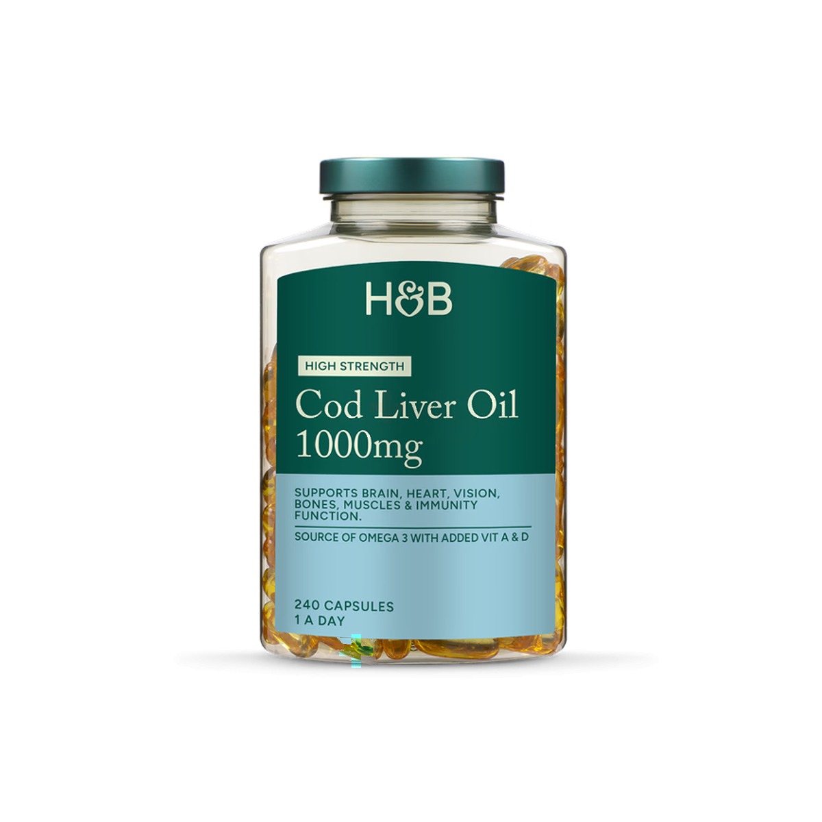 Holland & Barrett Pure Cod Liver Oil 1000mg 240 Capsules