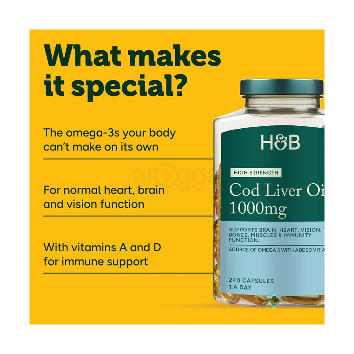 Holland & Barrett Pure Cod Liver Oil 1000mg 240 Capsules
