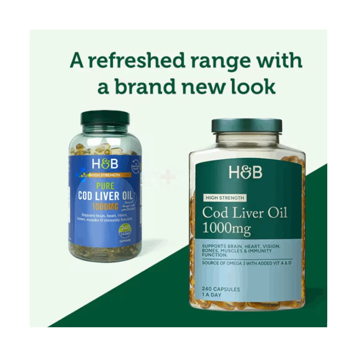 Holland & Barrett Pure Cod Liver Oil 1000mg 240 Capsules