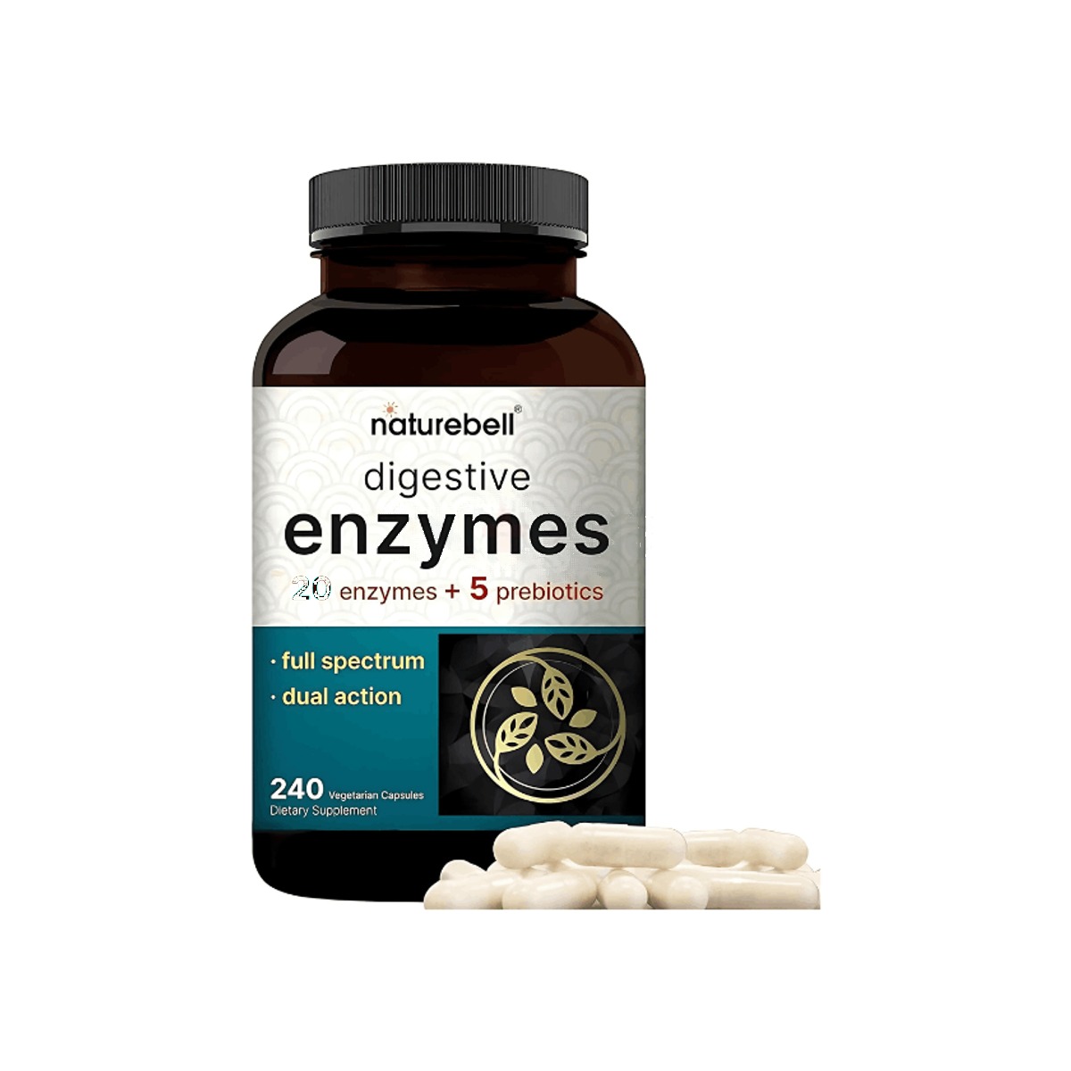 NatureBell Digestive Enzymes with Prebiotics and Prebiotics 240 Capsules