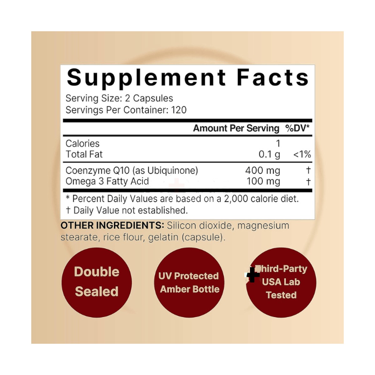 NatureBell CoQ10 400mg with Omega-3 Fatty Acids, 240 Capsules