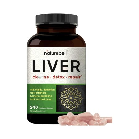 Naturebell Liver Cleanse Detox & Repair Supplement, 240 Veggie Capsules|15-in-1 Complex