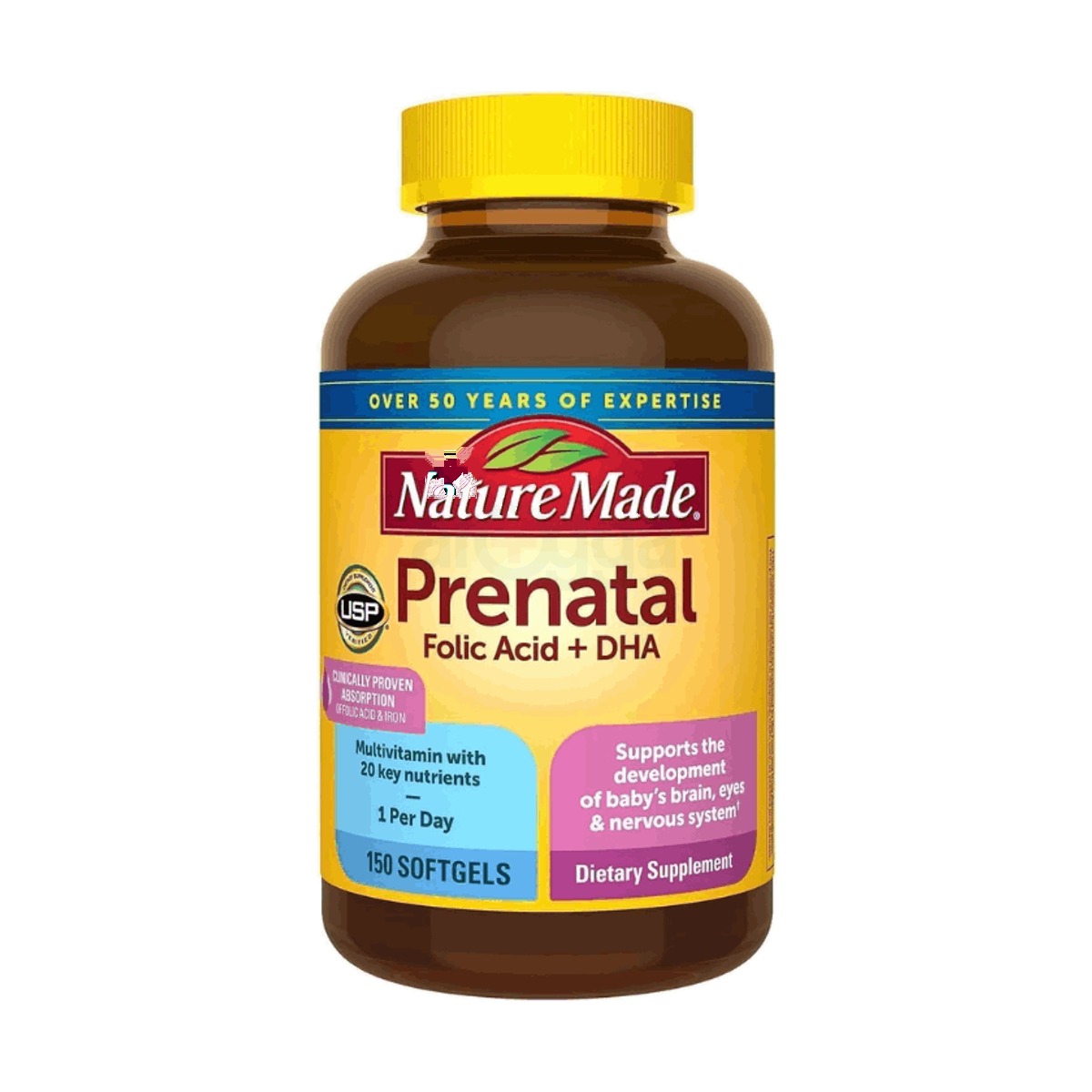 Nature Made Prenatal + Dha 200 mg Dietary Supplement (Netcount 150 Soft Gels)
