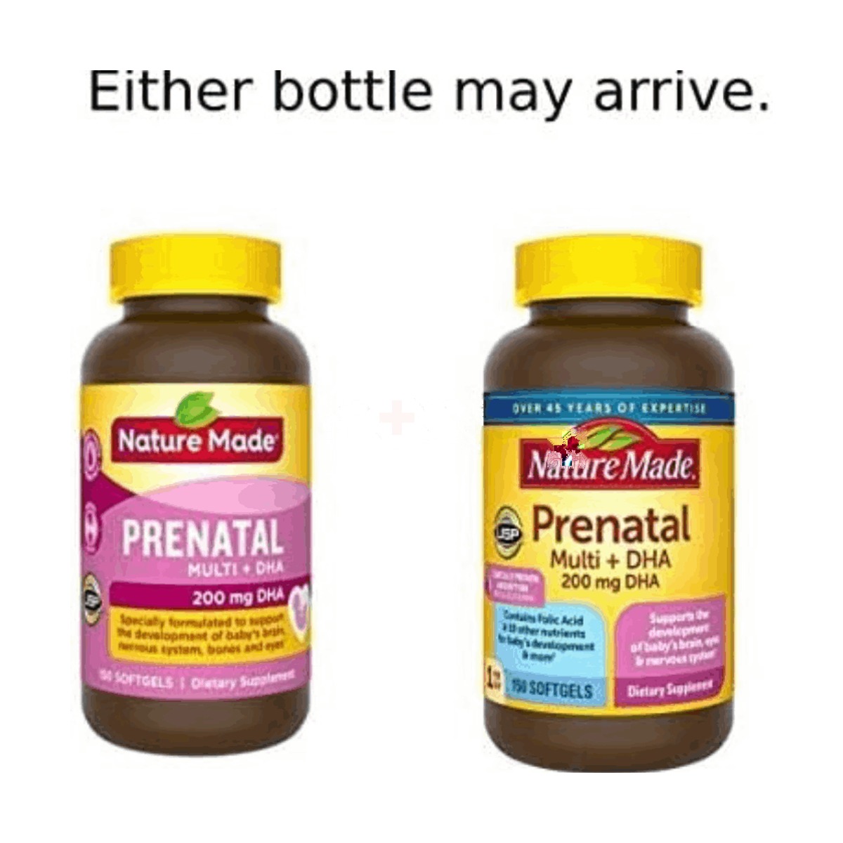 Nature Made Prenatal + Dha 200 mg Dietary Supplement (Netcount 150 Soft Gels)