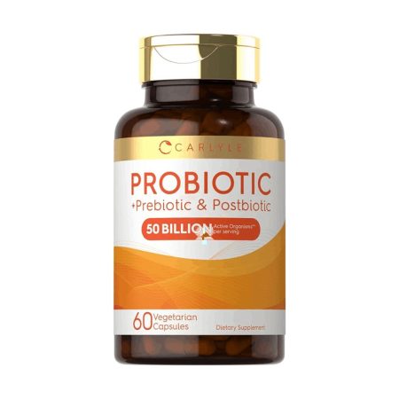Carlyle Prebiotic, Probiotic & Postbiotic for Women and Men (50 Billion CFU) 60 Capsules