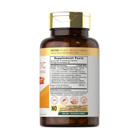 Carlyle Prebiotic, Probiotic & Postbiotic for Women and Men (50 Billion CFU) 60 Capsules