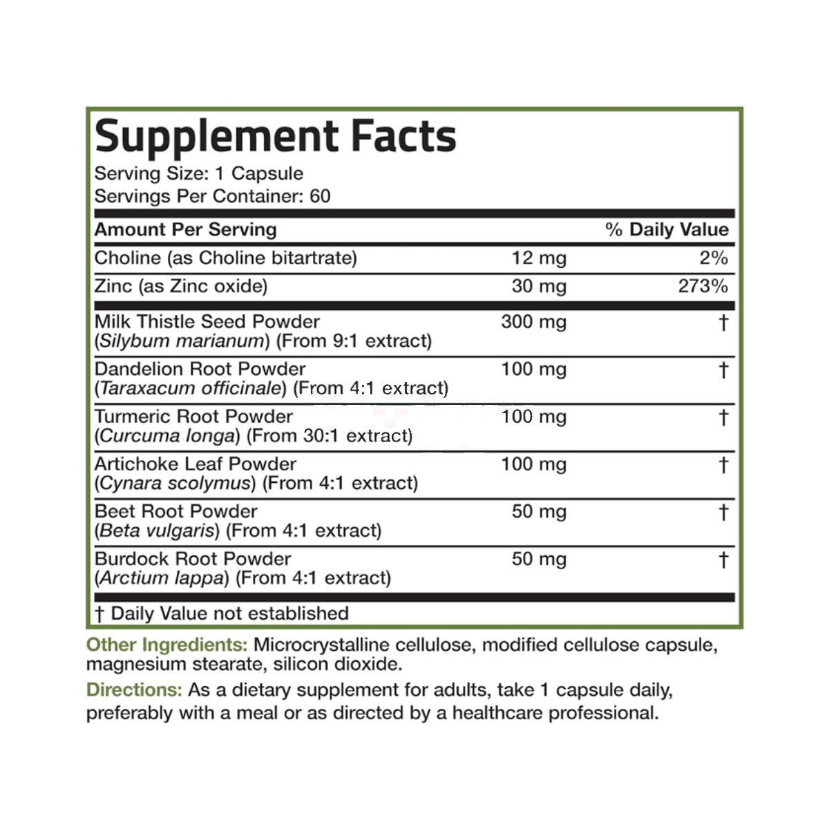 Bronson Liver Detox Advanced Detox & Cleansing Formula Supports 60 Caps