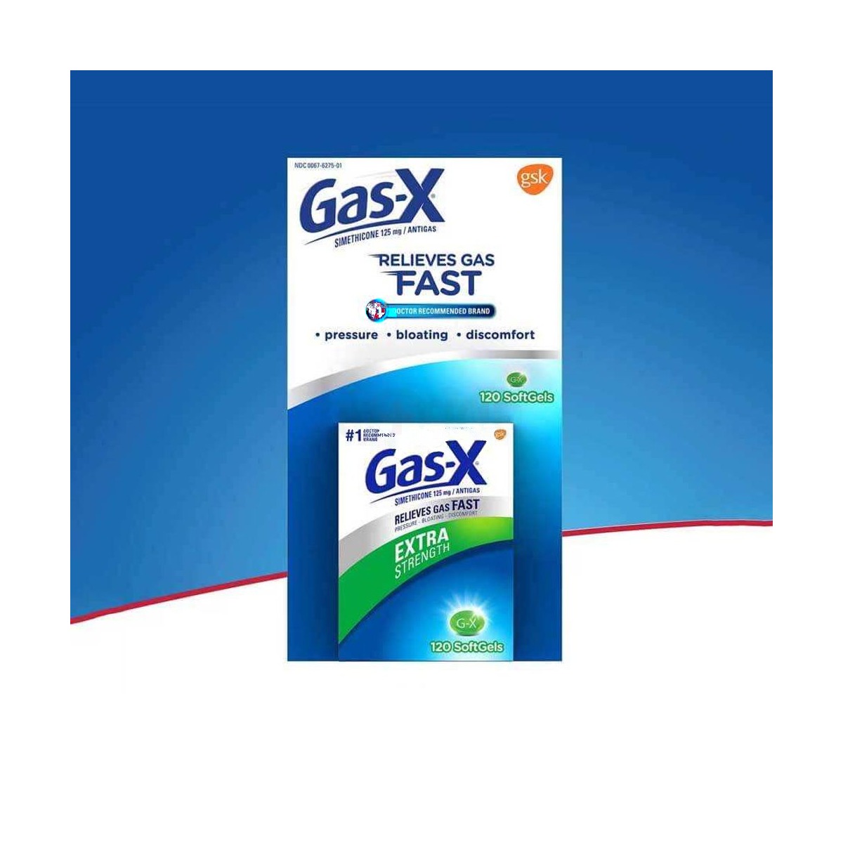 Gas-X Extra Strength Antigas Simethicone 120 Softgels