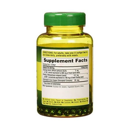 Puritans Pride Odorless Garlic & Parsley 500 Mg / 100 Mg, 250 Count