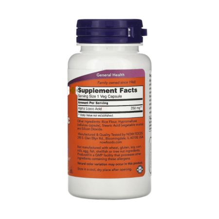 Now Foods Alpha Lipoic Acid 250mg, 60 CT