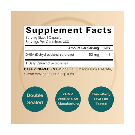 NatureBell DHEA 50mg, 300 Capsules