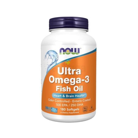 NOW Foods Supplements, Ultra Omega-3 Molecularly Distilled and Enteric Coated, 180 Softgels