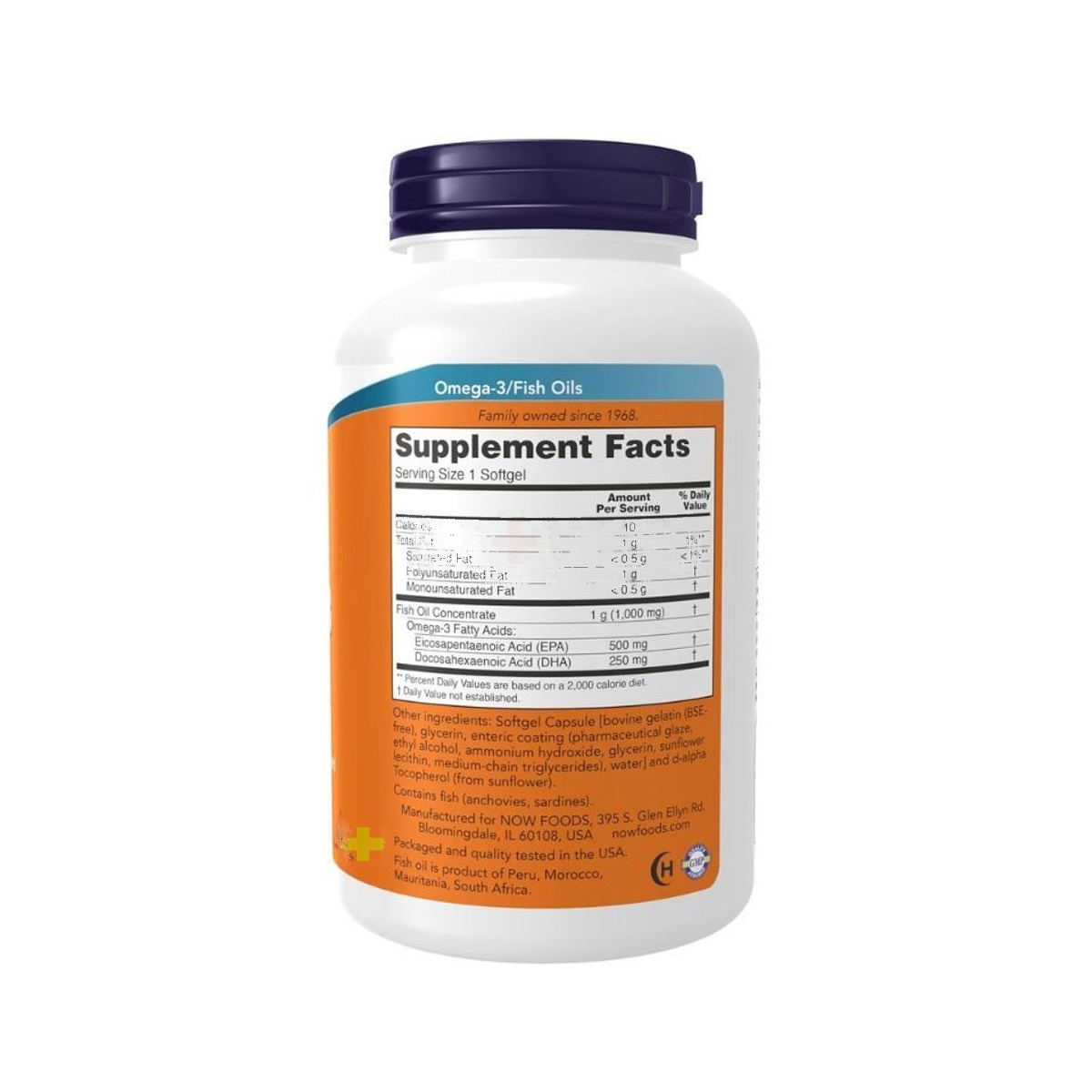 NOW Foods Supplements, Ultra Omega-3 Molecularly Distilled and Enteric Coated, 180 Softgels