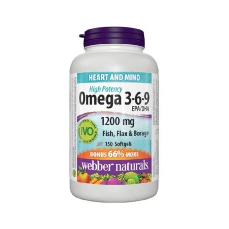 Webber Naturals Omega 3-6-9 1200mg 150 softgels