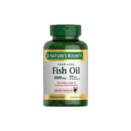 Nature's Bounty Odor-Less Fish Oil 1000mg 120 Softgels