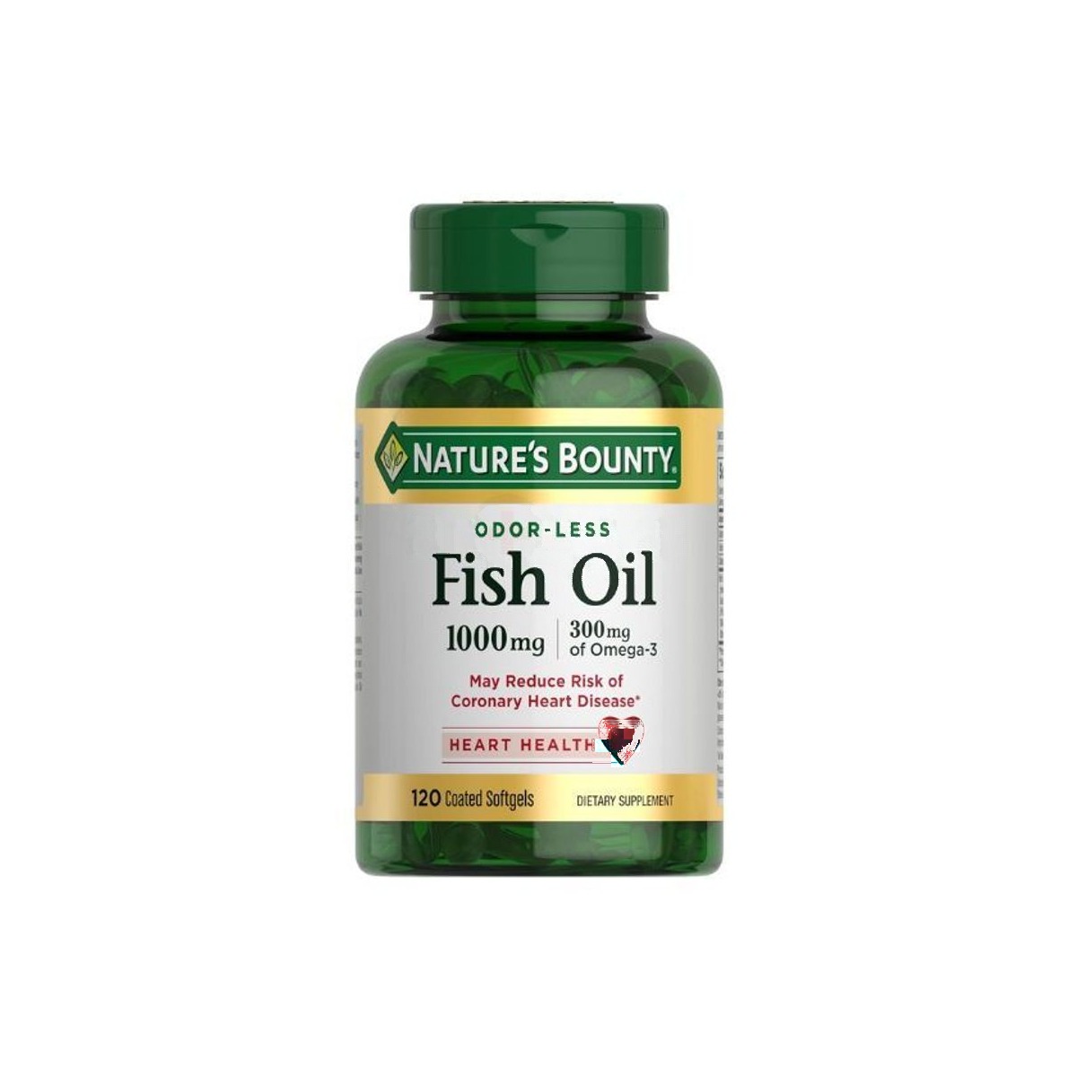 Nature's Bounty Odor-Less Fish Oil 1000mg 120 Softgels