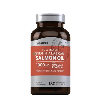 Piping Rock Wild Alaskan Salmon Fish Oil | 1000mg | 180 Softgels