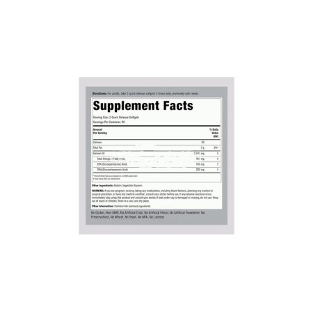 Piping Rock Wild Alaskan Salmon Fish Oil | 1000mg | 180 Softgels