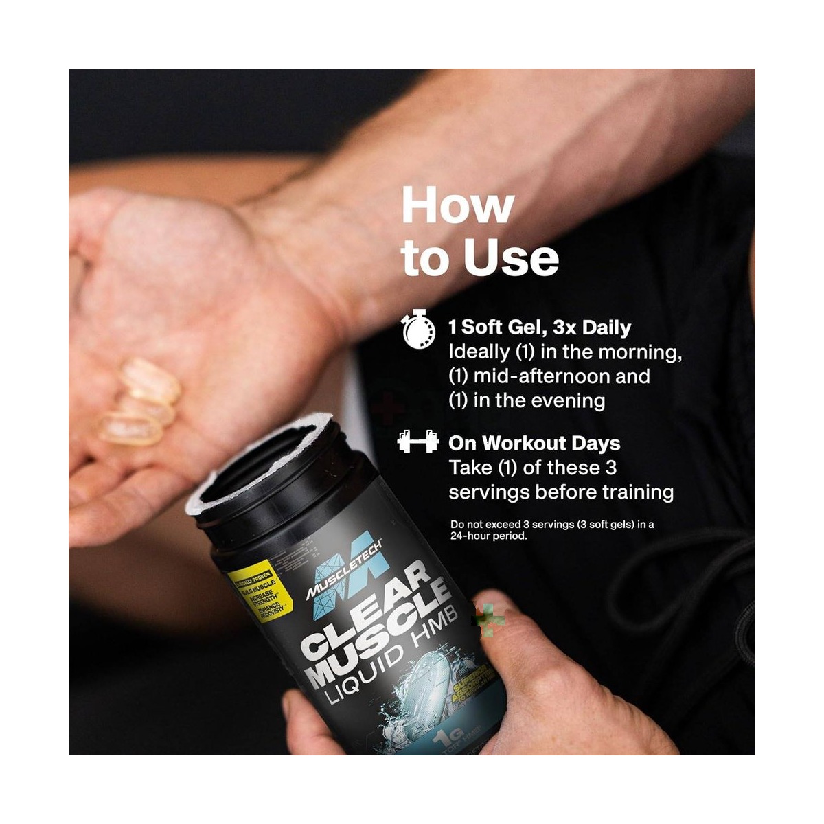 MuscleTech Clear Muscle Liquid HMB - 1 g - 42 Liquid Softgels