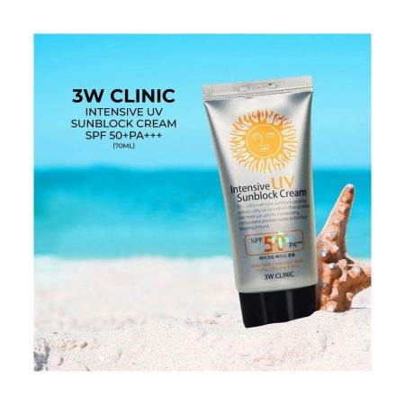 3W Clinic Intensive UV Sunblock Cream with SPF50+ PA+++ 70ml
