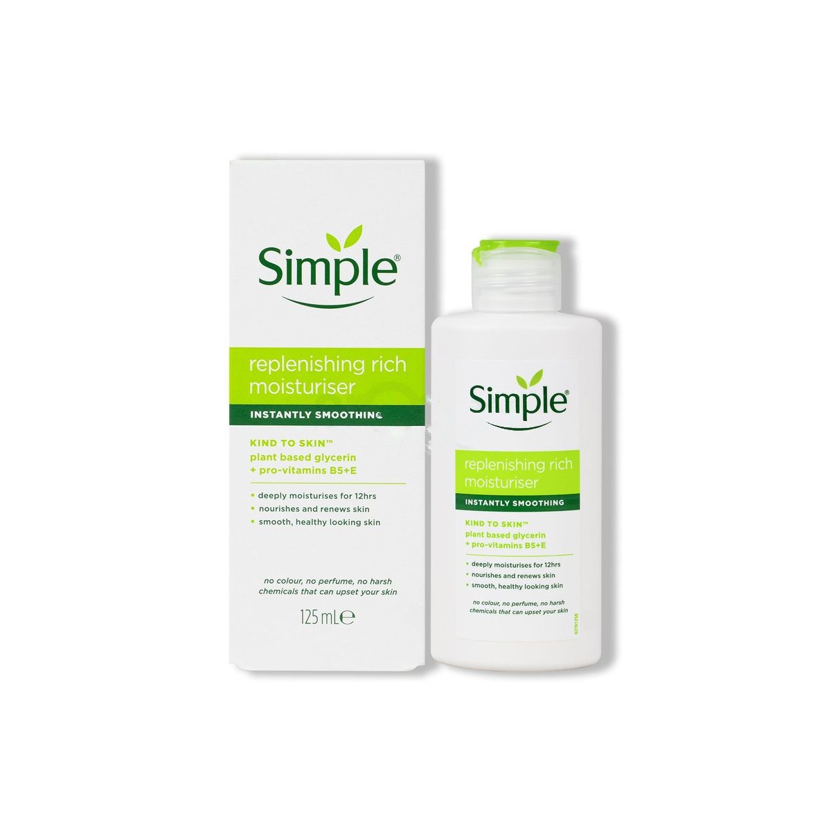 Simple Kind to Skin Replenishing Rich Moisturiser with Vitamin B5+E & Niacinamide 125ml