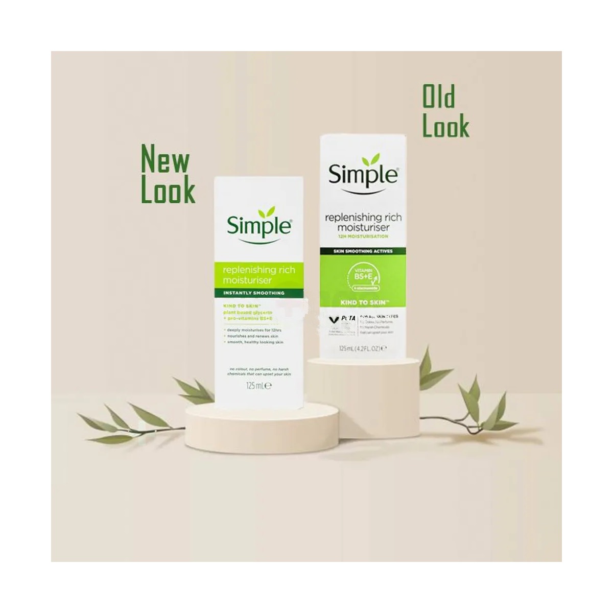 Simple Kind to Skin Replenishing Rich Moisturiser with Vitamin B5+E & Niacinamide 125ml
