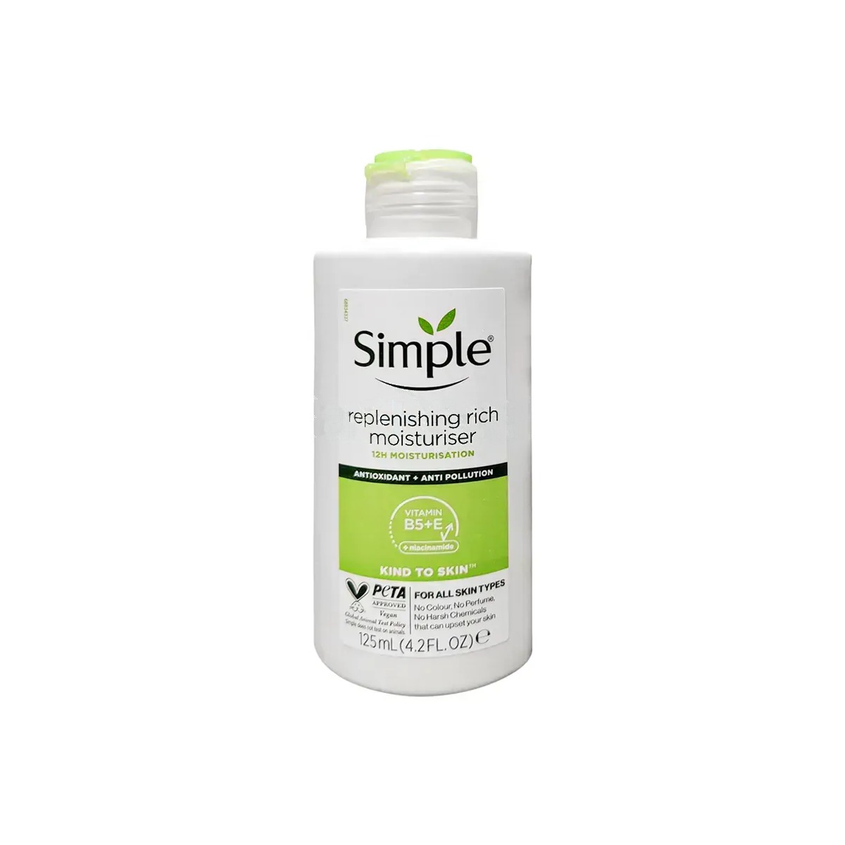 Simple Kind to Skin Replenishing Rich Moisturiser with Vitamin B5+E & Niacinamide 125ml