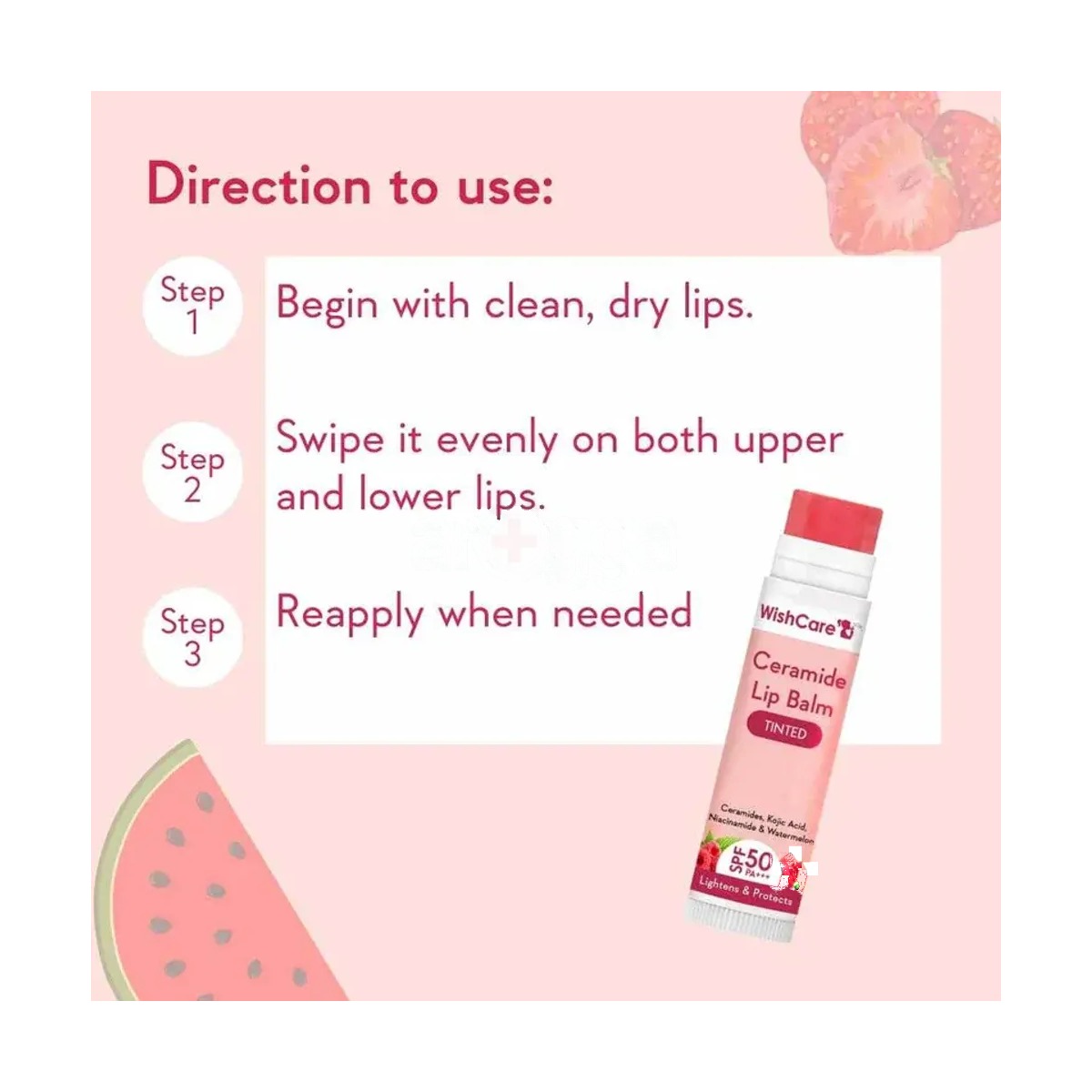 WishCare Ceramide Lip Balm Tinted with SPF 50 PA+++ 5g