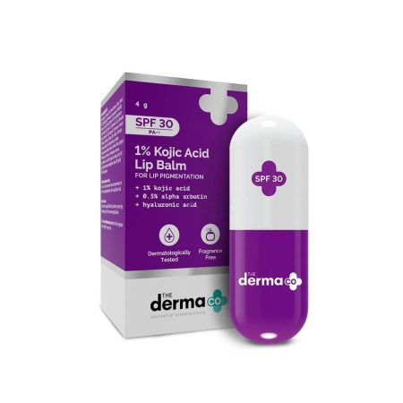 The Derma Co 1% Kojic Acid Lip Balm SPF 30 PA++ for Lip Pigmentation 4.5g