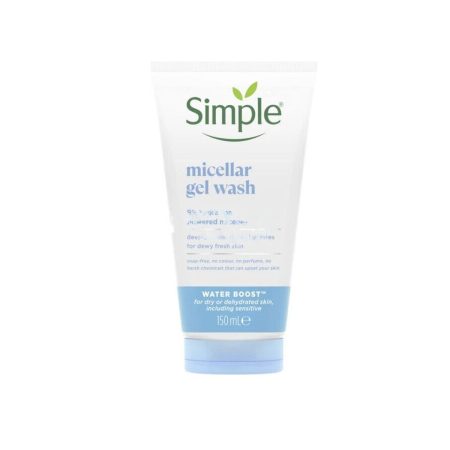 Simple Water Boost Micellar Facial Gel Wash for Hydrated Dewy-Fresh Skin 150ml (official)
