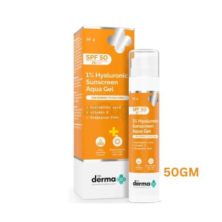 The Derma Co 1% Hyaluronic Sunscreen SPF50 PA++++ for Normal to Oily Skin  - 50g