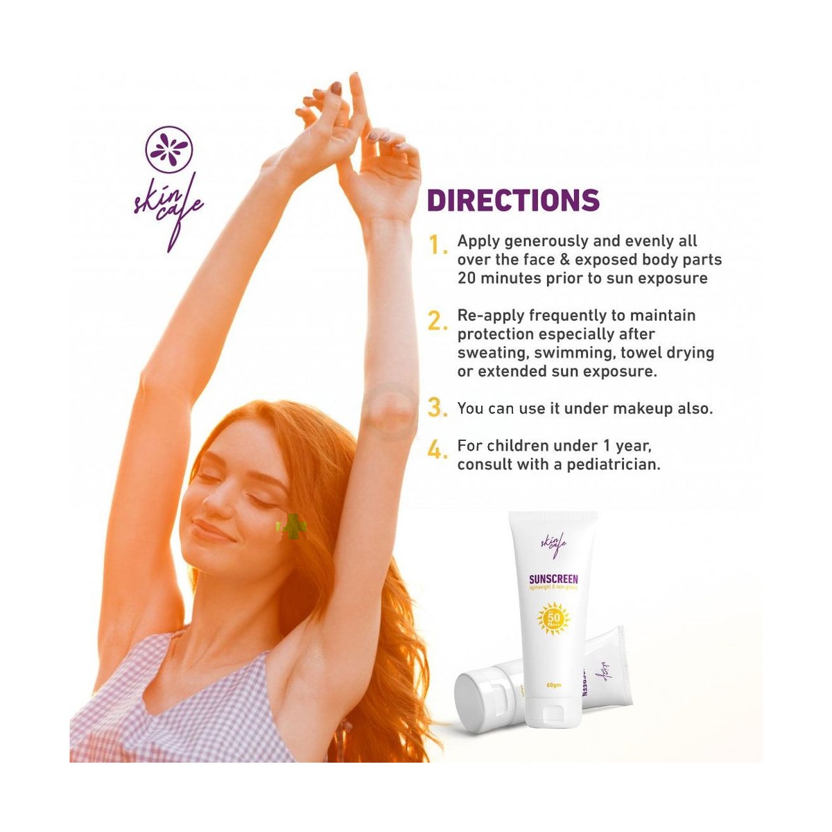Skin Cafe Sunscreen SPF 50 PA+++ 60g