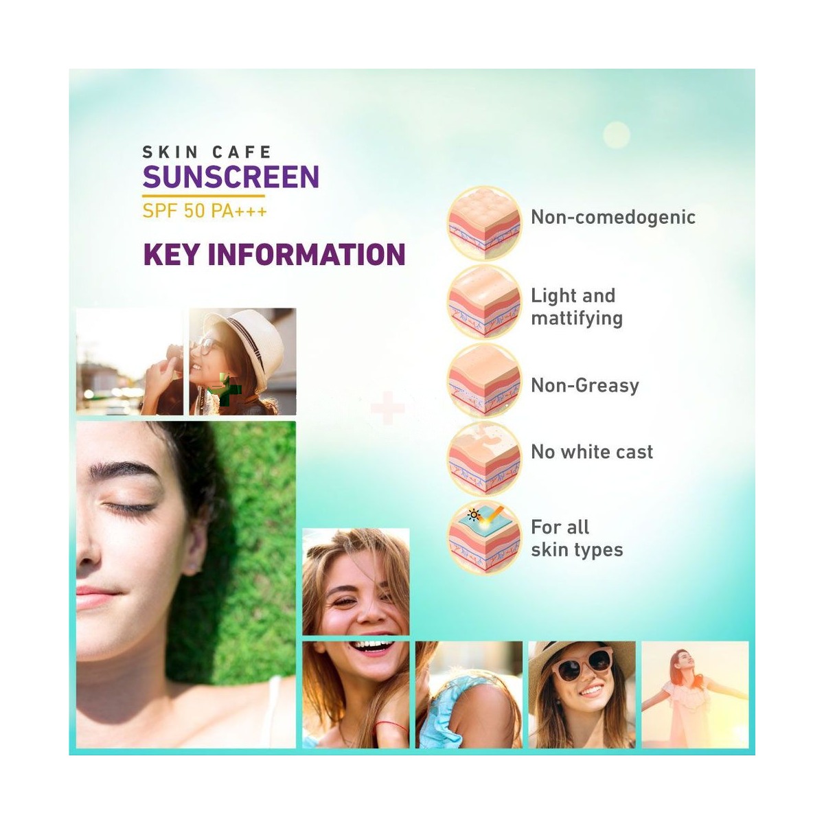 Skin Cafe Sunscreen SPF 50 PA+++ 60g