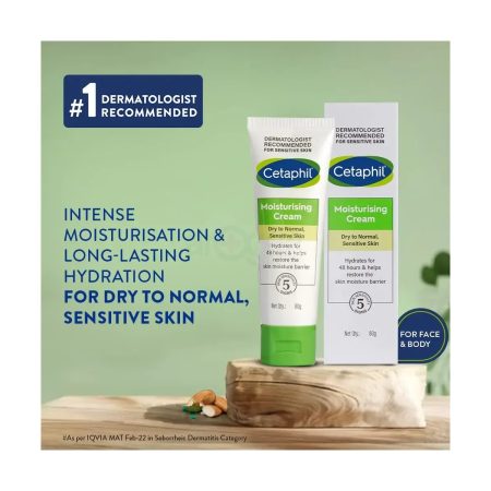 Cetaphil Moisturising Cream for Dry To Normal, Sensitive Skin 80g