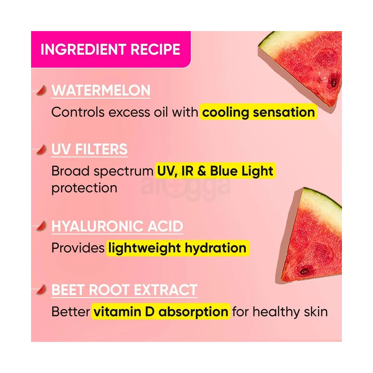 Dot & Key Watermelon Cooling Sunscreen SPF 50+ PA++++ with Hyaluronic Acid 80g