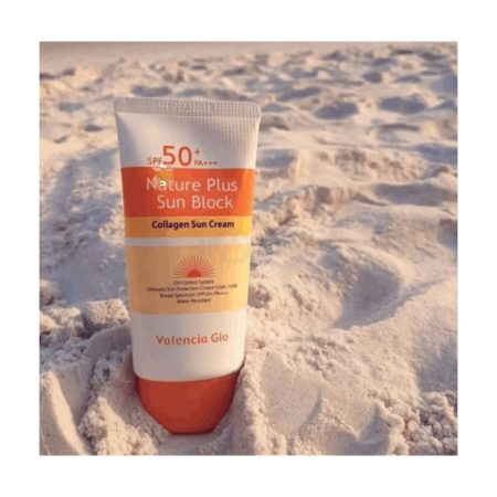 Valencia Gio Nature Plus Sun Block Collagen Water Resistant Sun Cream SPF 50+ PA+++ 70ml