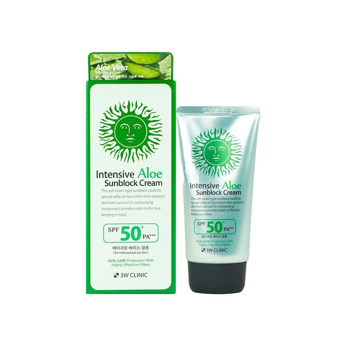 3W Clinic Intensive Aloe Sunblock Cream with SPF50+ PA+++ 70ml
