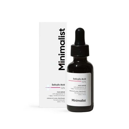 Minimalist Salicylic Acid 02% Face Serum for Reducing Acne, Blackheads & Excessive Oil 30ml