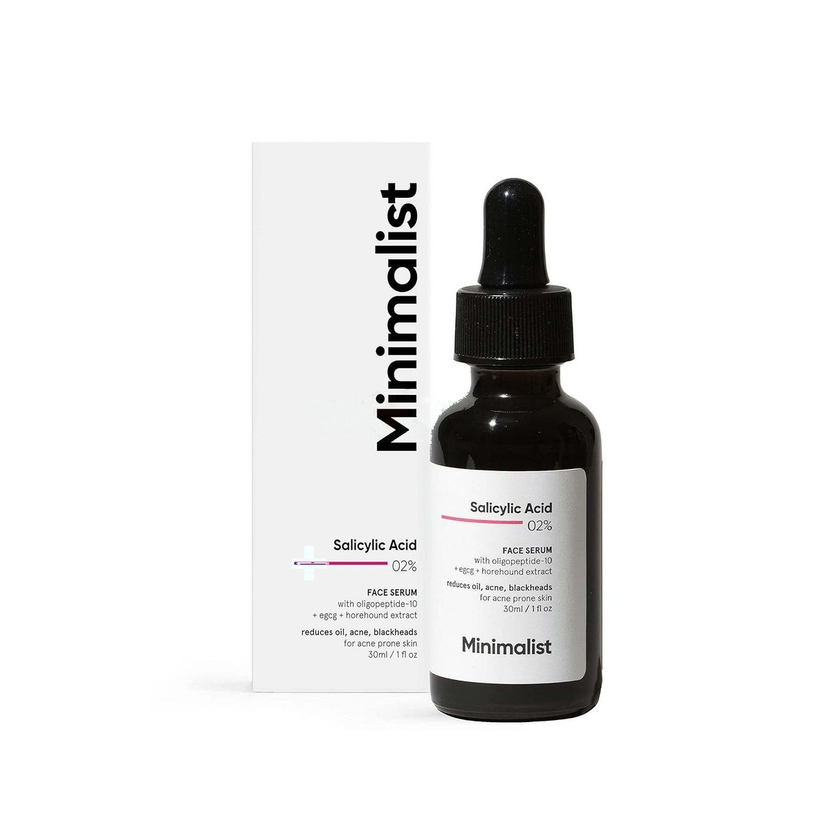 Minimalist Salicylic Acid 02% Face Serum for Reducing Acne, Blackheads & Excessive Oil 30ml