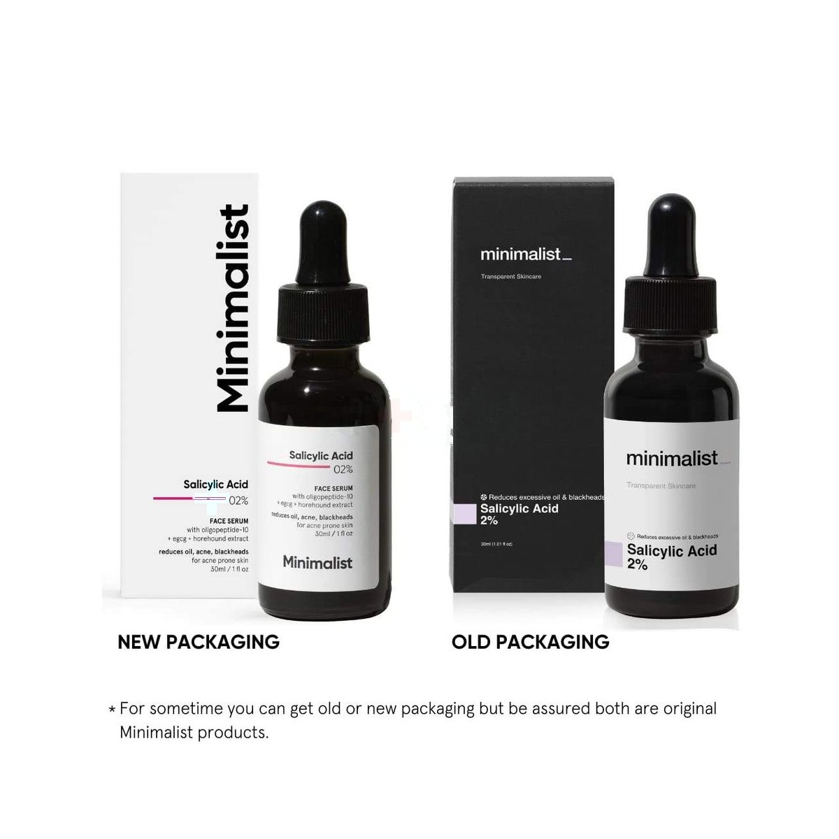 Minimalist Salicylic Acid 02% Face Serum for Reducing Acne, Blackheads & Excessive Oil 30ml
