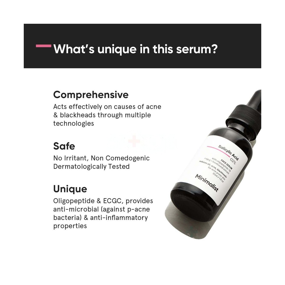 Minimalist Salicylic Acid 02% Face Serum for Reducing Acne, Blackheads & Excessive Oil 30ml