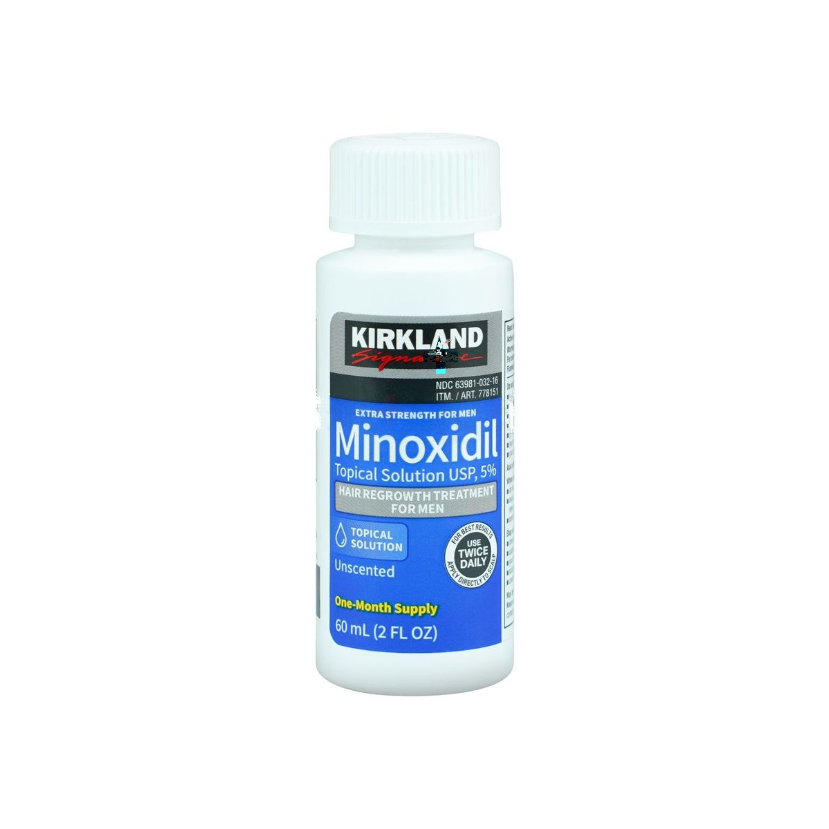 Kirkland 5% Minoxidil Extra Strength Hair Loss & Hair Regrowth Treatment for Men 60ml